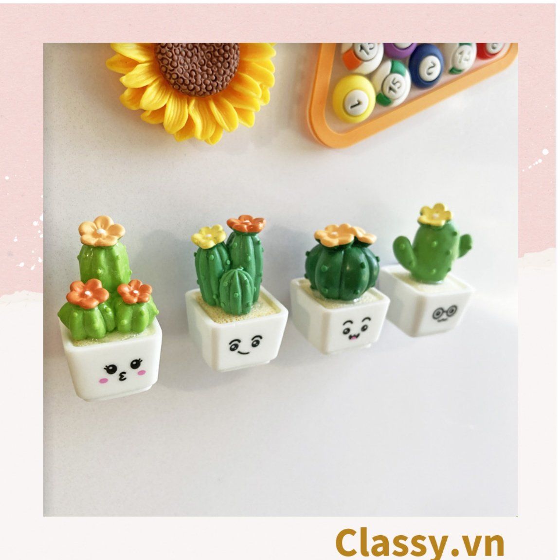  Classy Chậu cây xương rồng mini bằng nhựa, trang trí bàn làm việc, bàn học, decor phòng PK1489 