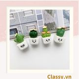  Chậu cây xương rồng mini bằng nhựa, trang trí bàn làm việc, bàn học, decor phòng PK1489 
