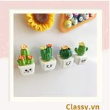  Chậu cây xương rồng mini bằng nhựa, trang trí bàn làm việc, bàn học, decor phòng PK1489 