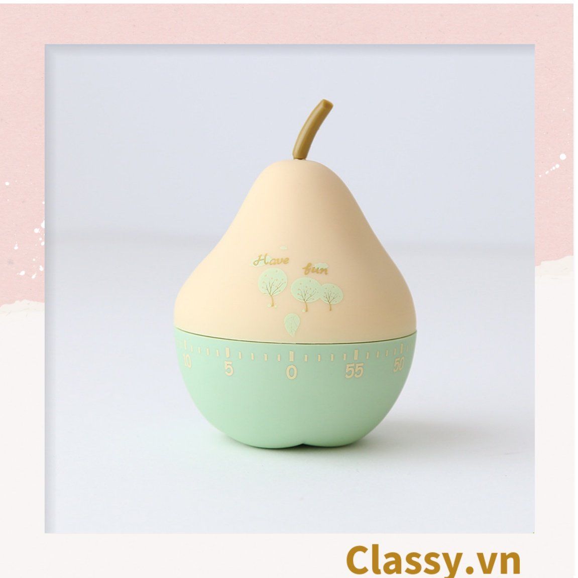  [GIAO HÀNG 7-25 NGÀY]  Classy Đồng hồ hẹn giờ xoay 360 độ 60 phút, họa tiết trái cây dễ thương PK1491 