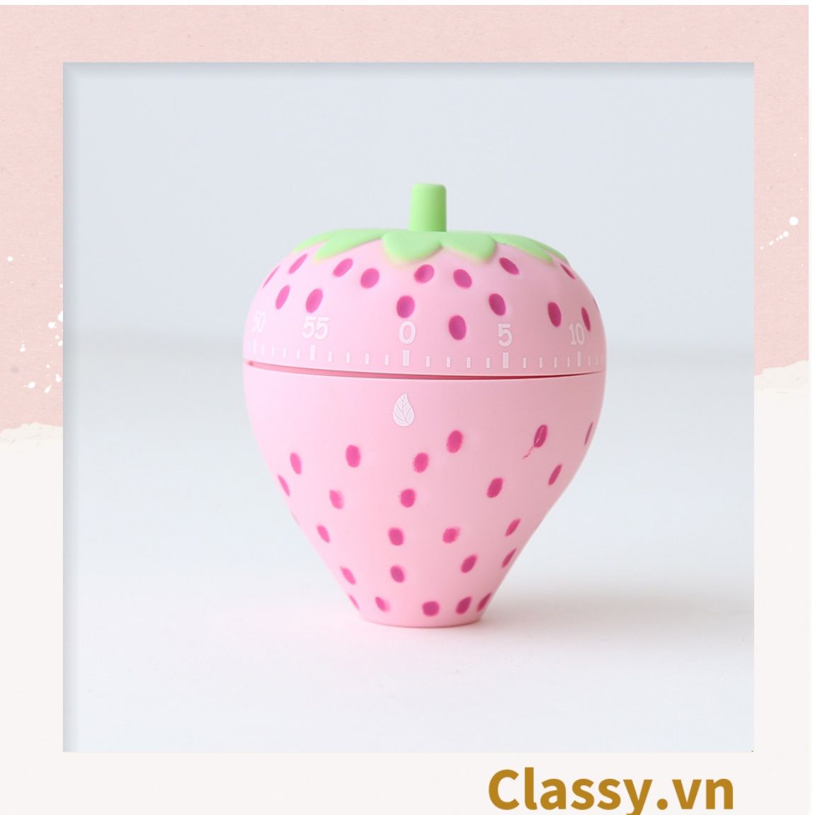  [GIAO HÀNG 7-25 NGÀY]  Classy Đồng hồ hẹn giờ xoay 360 độ 60 phút, họa tiết trái cây dễ thương PK1491 