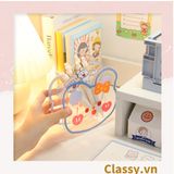  Classy Hộp đựng bút, đựng cọ trong suốt họa tiết ngẫu nhiên độc đáo PK1493 