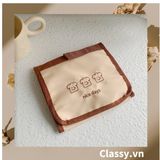  [GIAO HÀNG 7-25 NGÀY] Classy Túi đựng mỹ phẩm, đồ trang điểm, du lịch nhiều ngăn có quai xách PK1498 