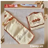  [GIAO HÀNG 7-25 NGÀY] Classy Túi đựng mỹ phẩm, đồ trang điểm, du lịch nhiều ngăn có quai xách PK1498 