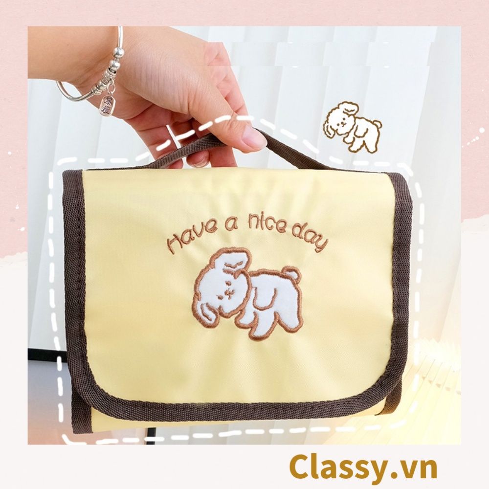  [GIAO HÀNG 7-25 NGÀY] Classy Túi đựng mỹ phẩm, đồ trang điểm, du lịch nhiều ngăn có quai xách PK1498 