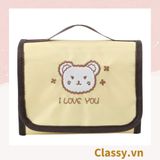  [GIAO HÀNG 7-25 NGÀY] Classy Túi đựng mỹ phẩm, đồ trang điểm, du lịch nhiều ngăn có quai xách PK1498 