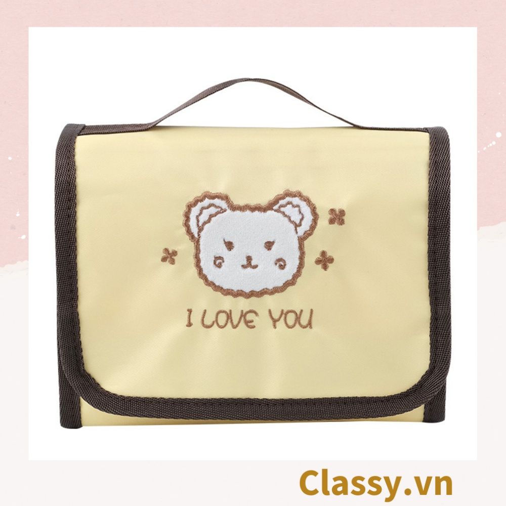  [GIAO HÀNG 7-25 NGÀY] Classy Túi đựng mỹ phẩm, đồ trang điểm, du lịch nhiều ngăn có quai xách PK1498 
