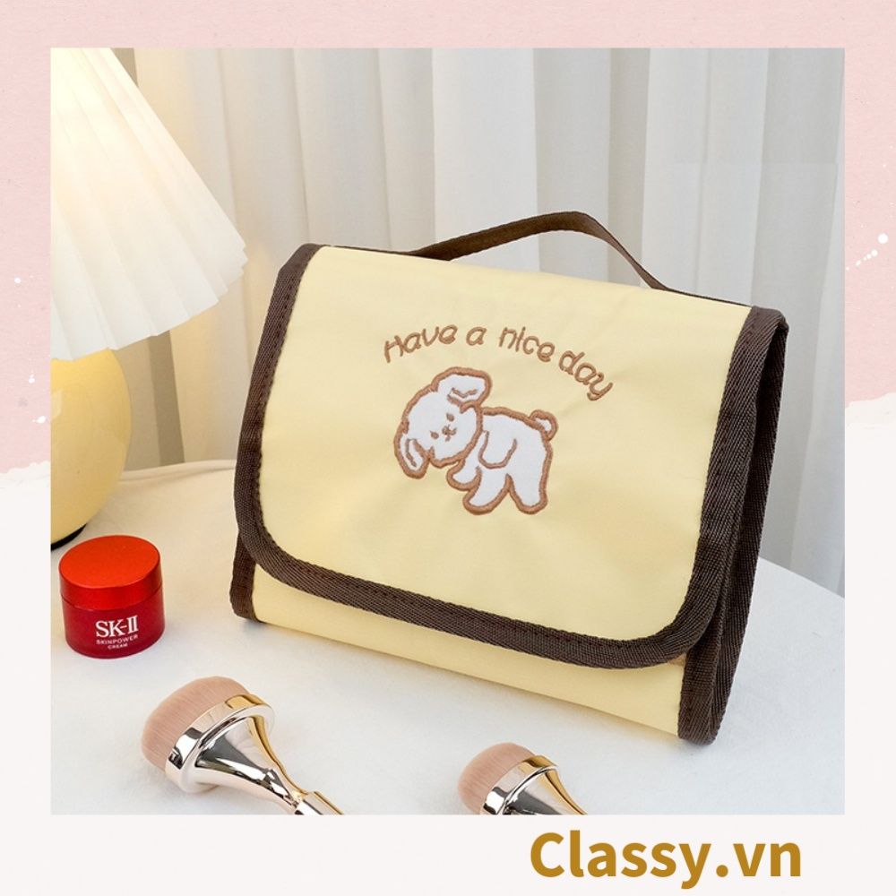  [GIAO HÀNG 7-25 NGÀY] Classy Túi đựng mỹ phẩm, đồ trang điểm, du lịch nhiều ngăn có quai xách PK1498 