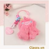  Classy Móc khóa búp bê lông Little Monster gắn túi xách, chìa khóa, điện thoại PK1502 