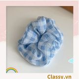  Classy Dây cột tóc, Scrunchies tông xanh mát, nhiều họa tiết PK1503 