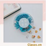  [GIAO HÀNG 7-25 NGÀY]  Classy Ghim giấy, kẹp giấy hộp bốn ngăn, màu sắc đa dạng văn phòng phẩm tiện lợi PK1506 