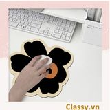  Miếng lót bàn ăn bằng da thấm hút tốt, kiểu dáng bông hoa PK1513 