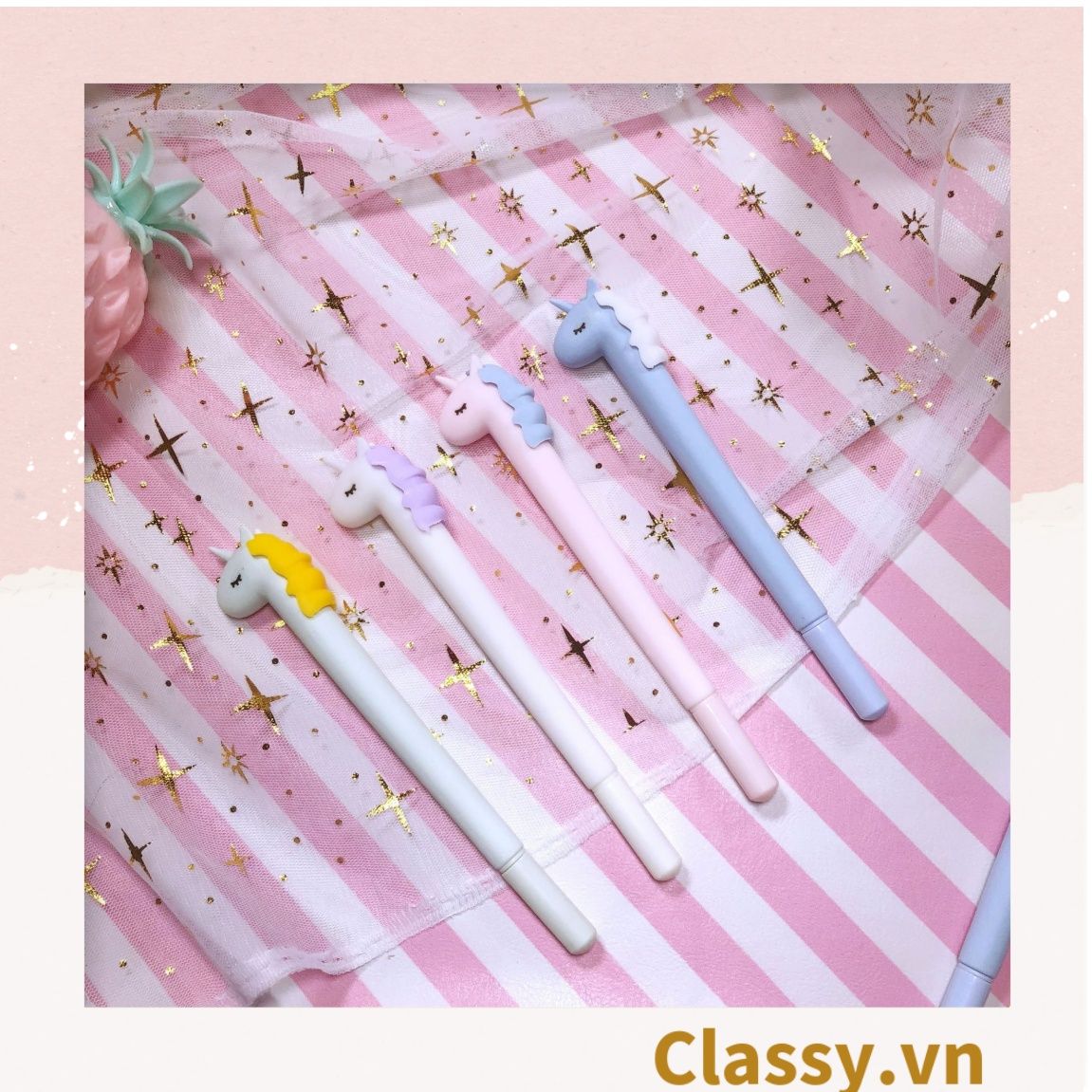  Classy Bút gel ngựa unicorn nhiều màu pastel PK1514 