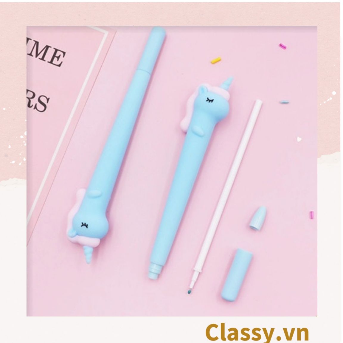  Classy Bút gel ngựa unicorn nhiều màu pastel PK1514 