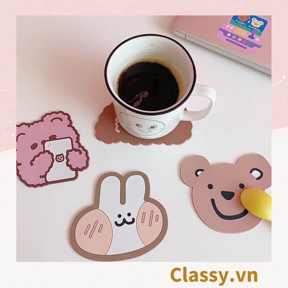  [GIAO HÀNG 7-25 NGÀY]  Classy Miếng lót đế ly, lót đế cốc họa tiết động vật ngẫu nhiên PK1515 