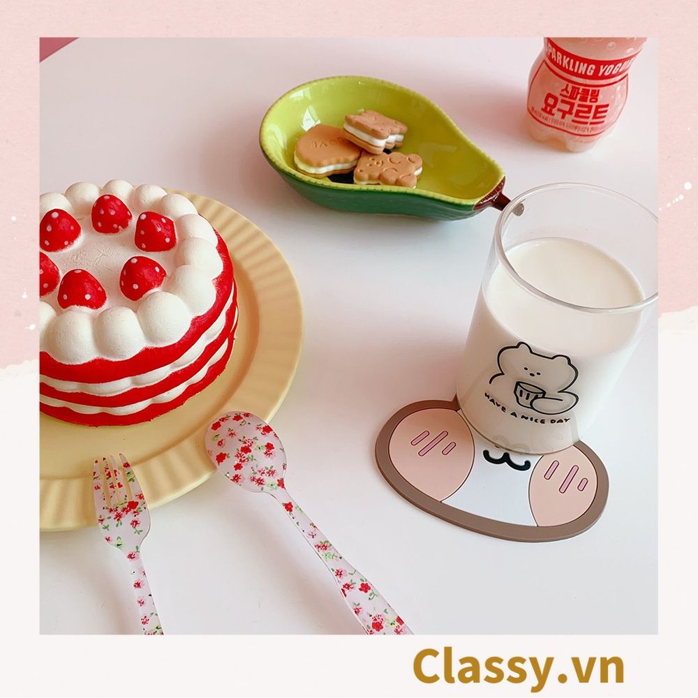  [GIAO HÀNG 7-25 NGÀY]  Classy Miếng lót đế ly, lót đế cốc họa tiết động vật ngẫu nhiên PK1515 