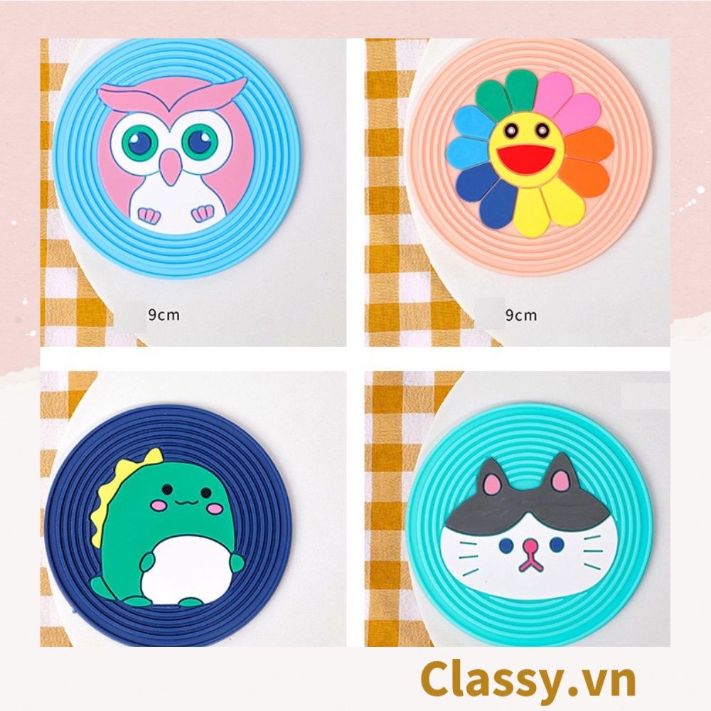 [GIAO HÀNG 7-25 NGÀY]  Classy Miếng lót đế ly, lót đế cốc họa tiết động vật ngẫu nhiên PK1515 