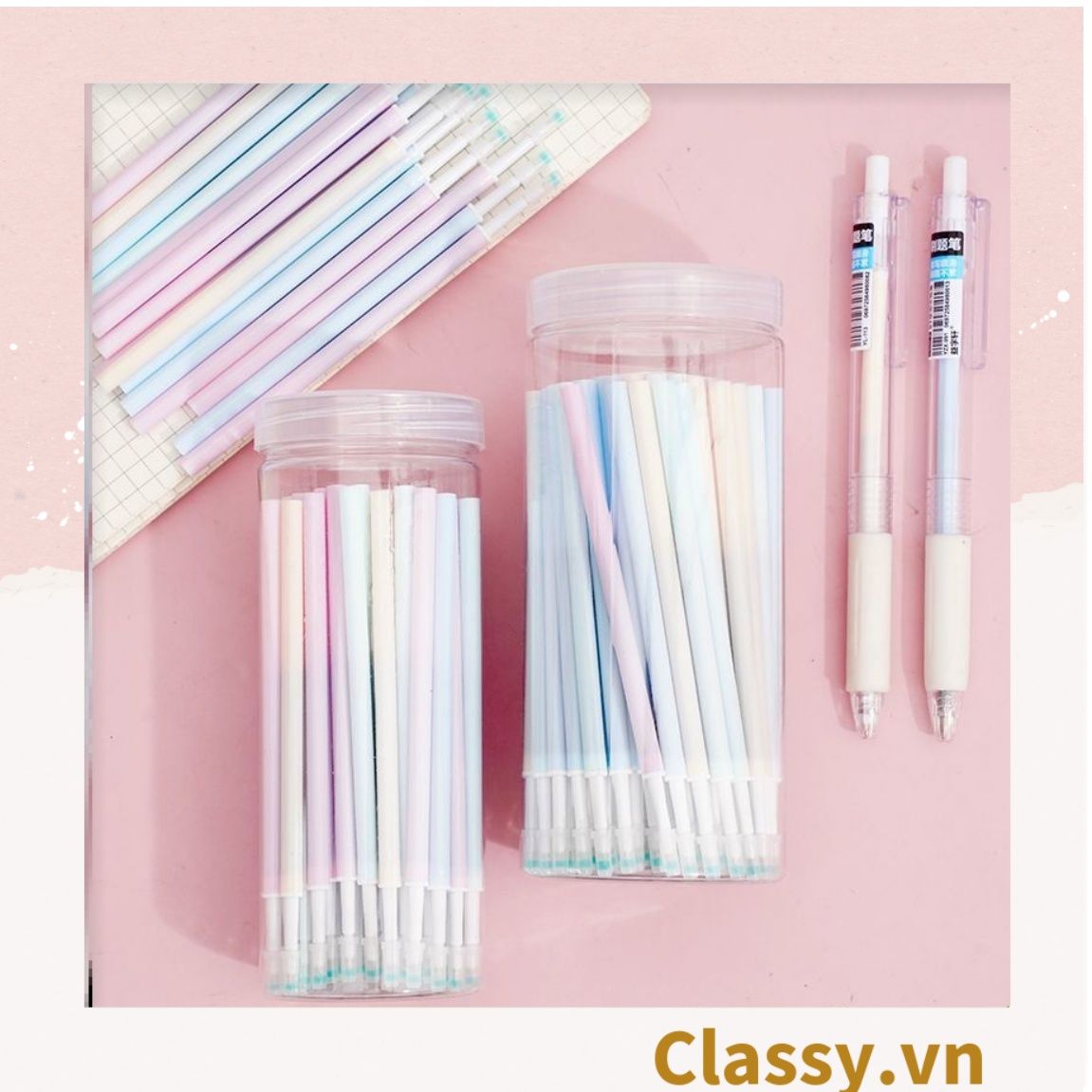  Classy Túi 20 ruột bút màu ngẫu nhiên, bút gel, bút mực màu đều, đậm, nét PK1516 