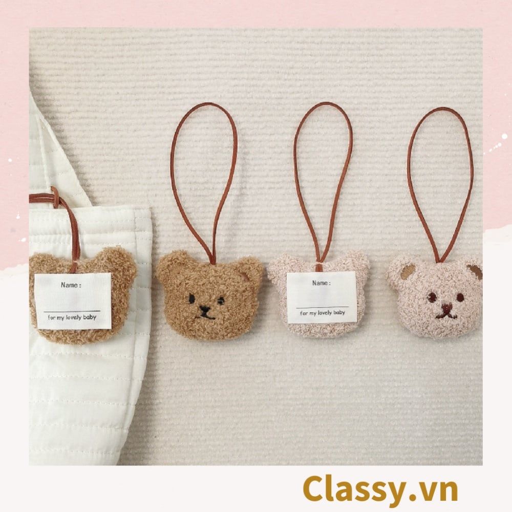  [GIAO HÀNG 7-25 NGÀY]  Classy Móc khóa mặt gấu nhiều màu, móc khóa điện thoại, sổ tay PK1518 