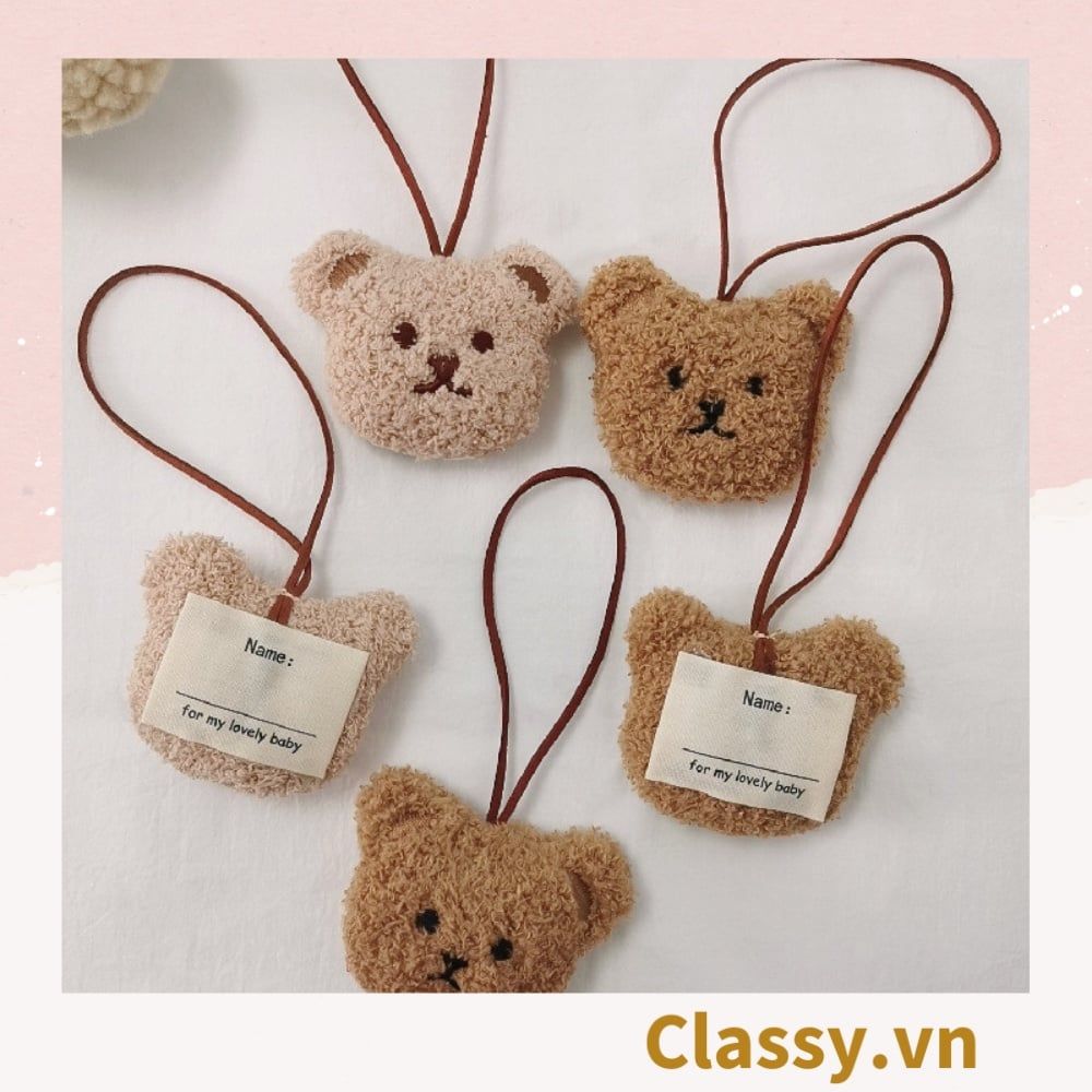  [GIAO HÀNG 7-25 NGÀY]  Classy Móc khóa mặt gấu nhiều màu, móc khóa điện thoại, sổ tay PK1518 