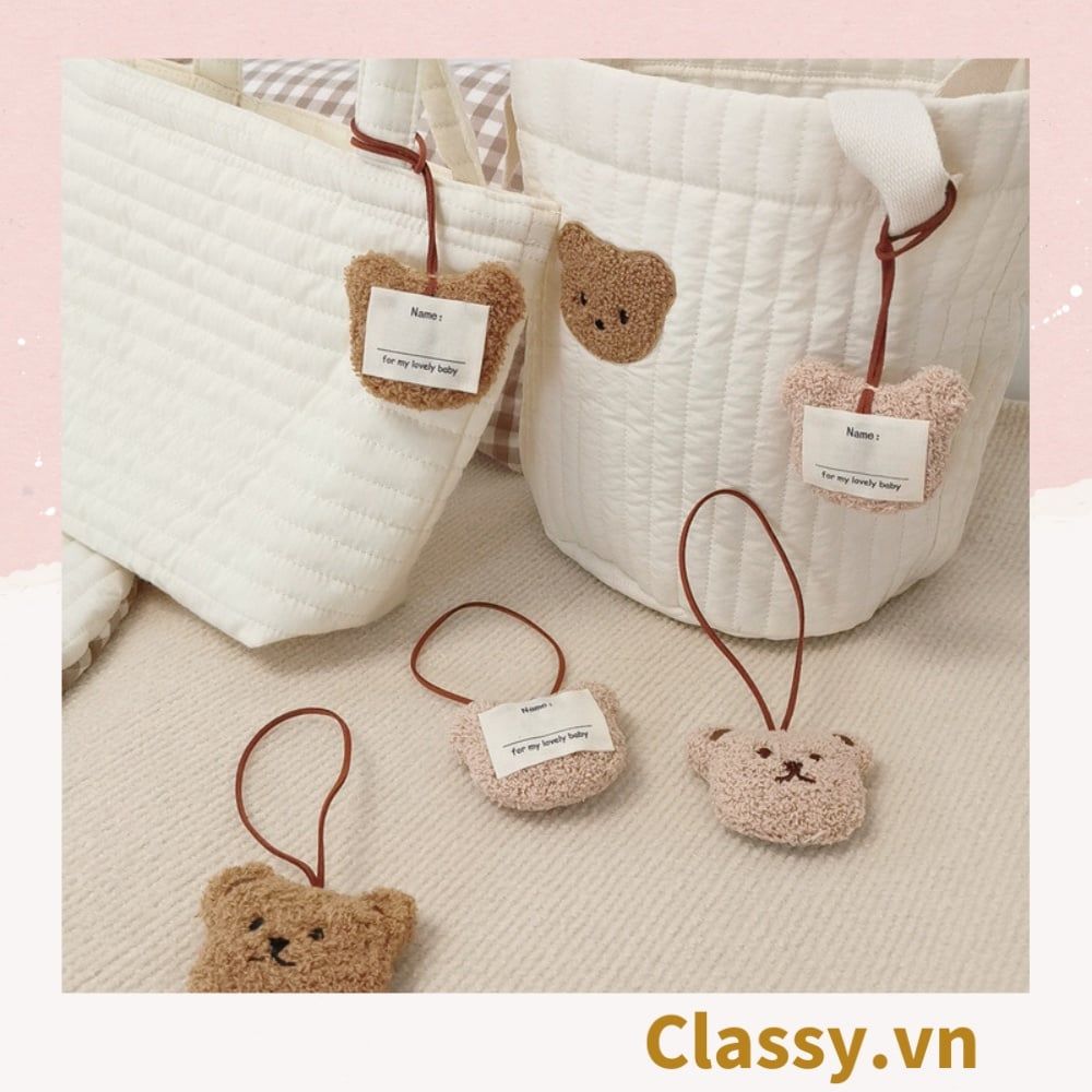  Classy Móc khóa mặt gấu nhiều màu, móc khóa điện thoại, sổ tay PK1518 