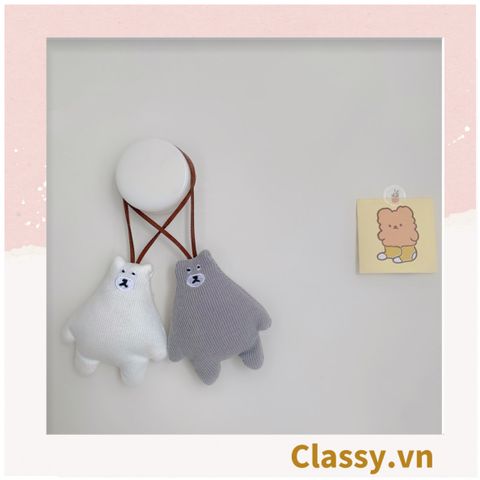  Móc khóa mặt gấu nhiều màu, móc khóa điện thoại, sổ tay treo thẻ tên, buộc lên hành lý, treo lên xe PK1518 