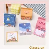  Hộp giấy note, giấy ghi chú hình hộp sữa, có khe rút tiện lợi PK1520 