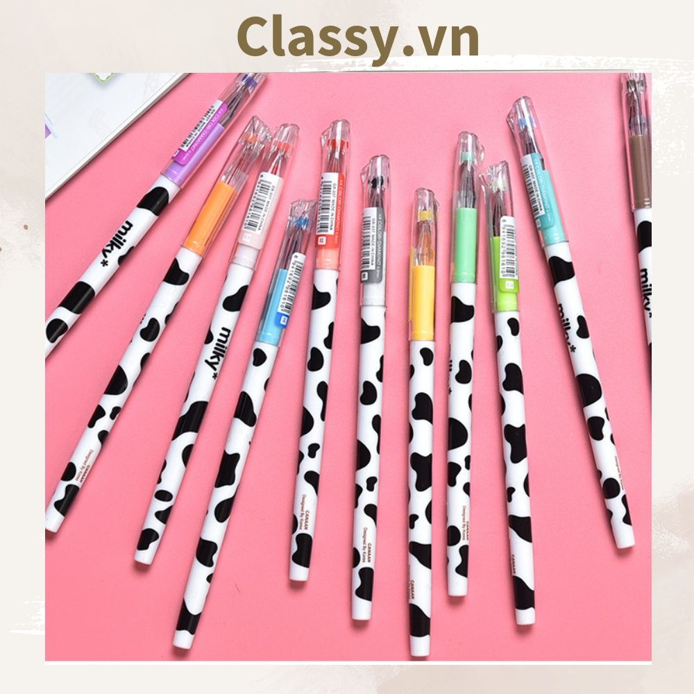  [GIAO HÀNG 7-25 NGÀY]  Classy Bút gel bò sữa nhiều màu, 0.38mm mực ra đều và đậm PK1521 