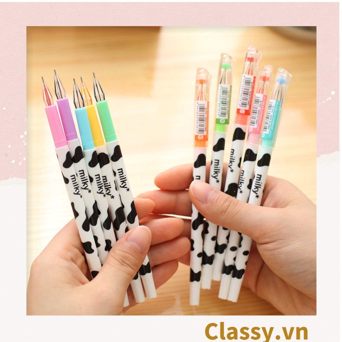 [GIAO HÀNG 7-25 NGÀY]  Classy Bút gel bò sữa nhiều màu, 0.38mm mực ra đều và đậm PK1521 