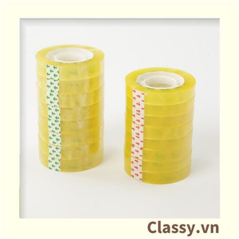  Combo 10 cuộn Classy Cuộn băng keo, băng dính văn phòng cỡ nhỏ tiện lợi PK1530 