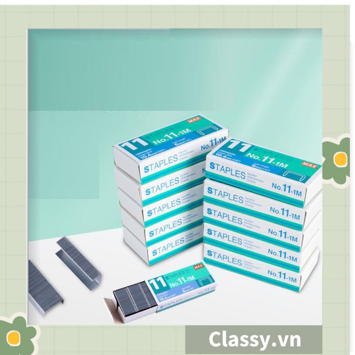  Classy Hộp Kim/Gim bấm giấy, ruột bấm làm từ thép không gỉ, cứng cáp PK1531 