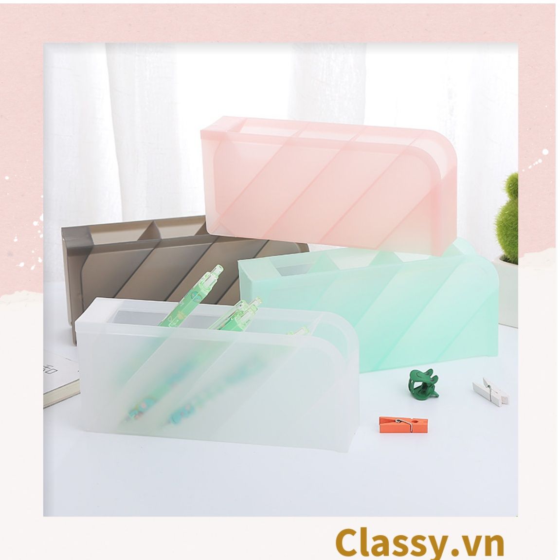  Classy Kệ đựng bút, ống đựng bút 4 tầng, kệ đa năng nhiều màu PK1533 