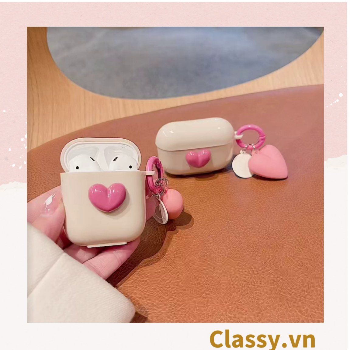  [GIAO HÀNG 7-25 NGÀY]  Classy Móc khóa trái tim đính kèm mặt cười màu pastel, móc khóa balo, điện thoại PK1539 