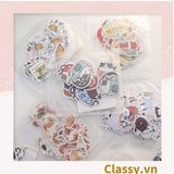  Classy Sticker trang trí mix ngẫu nhiên, dán laptop, điện thoại, sổ, bình nước nhiều họa tiết PK1559 