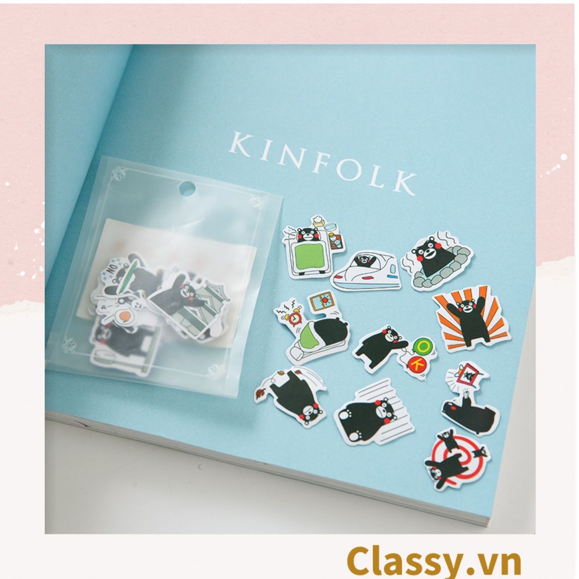  Classy Sticker trang trí mix ngẫu nhiên, dán laptop, điện thoại, sổ, bình nước nhiều họa tiết PK1559 