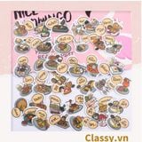  Classy Sticker trang trí mix ngẫu nhiên, dán laptop, điện thoại, sổ, bình nước nhiều họa tiết PK1559 