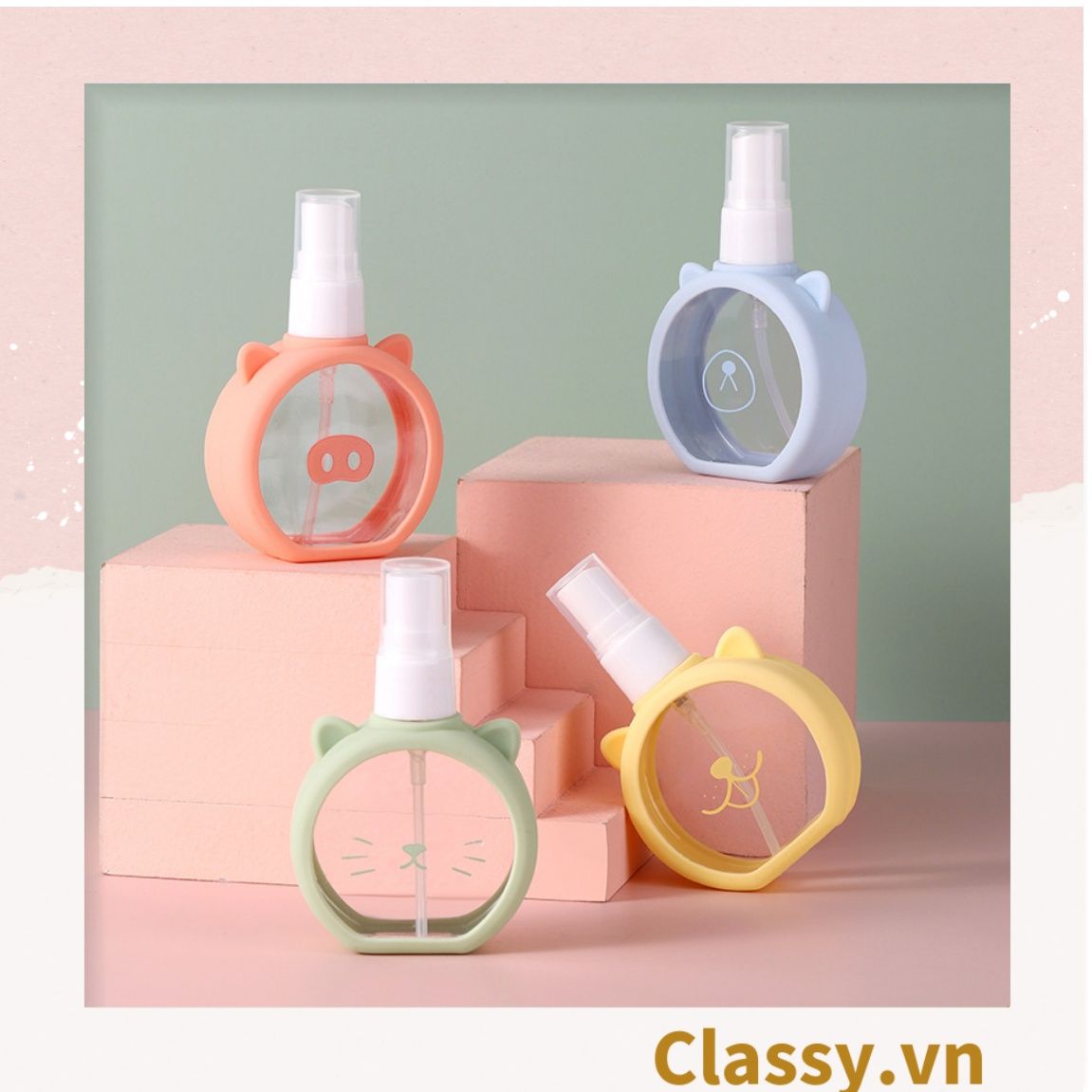  [GIAO HÀNG 7-25 NGÀY] CoMBO 50 Bình xịt dạng phun sương 55ml, chiết mỹ phẩm nhỏ gọn mang theo bên người PK1561 