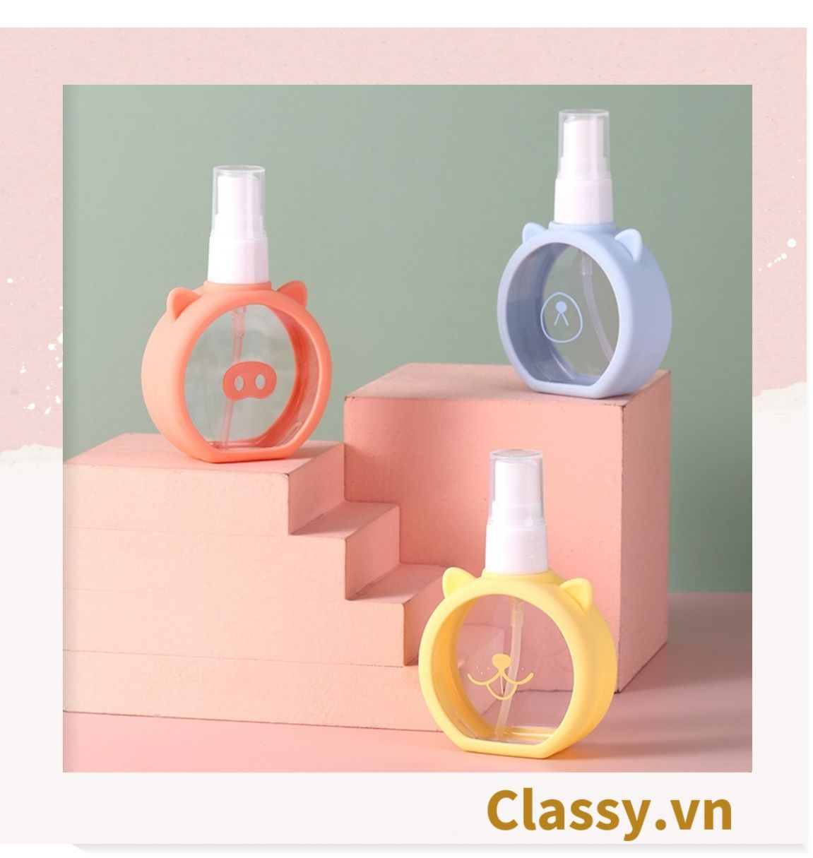  [GIAO HÀNG 7-25 NGÀY] CoMBO 50 Bình xịt dạng phun sương 55ml, chiết mỹ phẩm nhỏ gọn mang theo bên người PK1561 