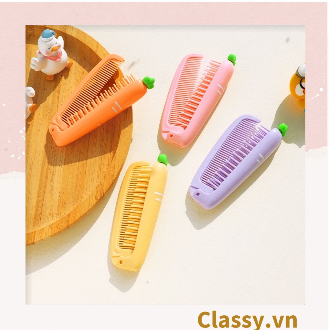  Classy Lược cầm tay mini 2 đầu, gấp gọn tiện lợi PK1566 