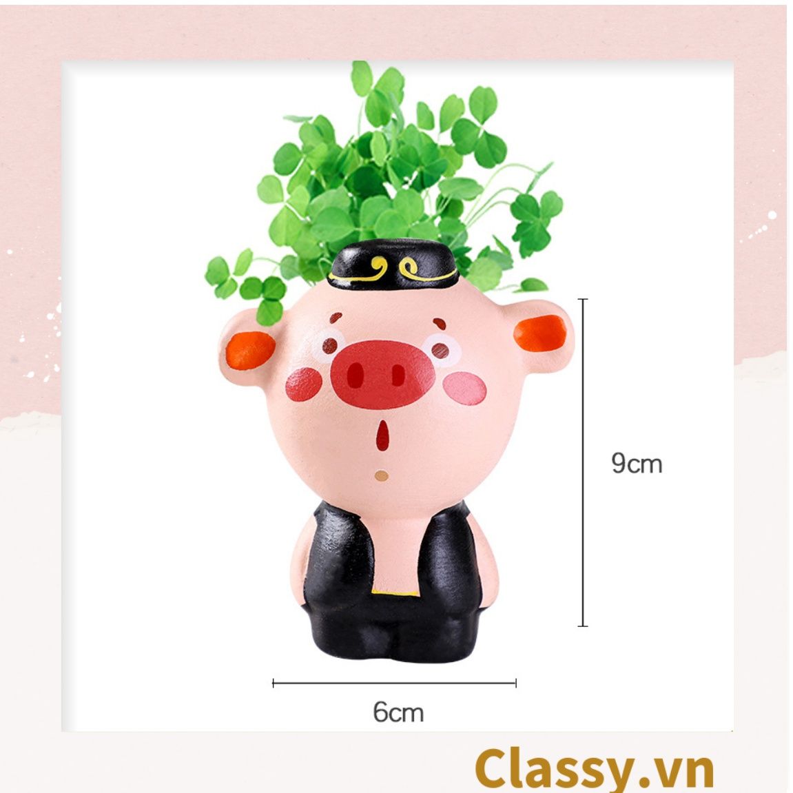  [GIAO HÀNG 7-25 NGÀY] Classy Chậu cây mini hình thầy trò đường tăng siêu dễ thương PK1567 