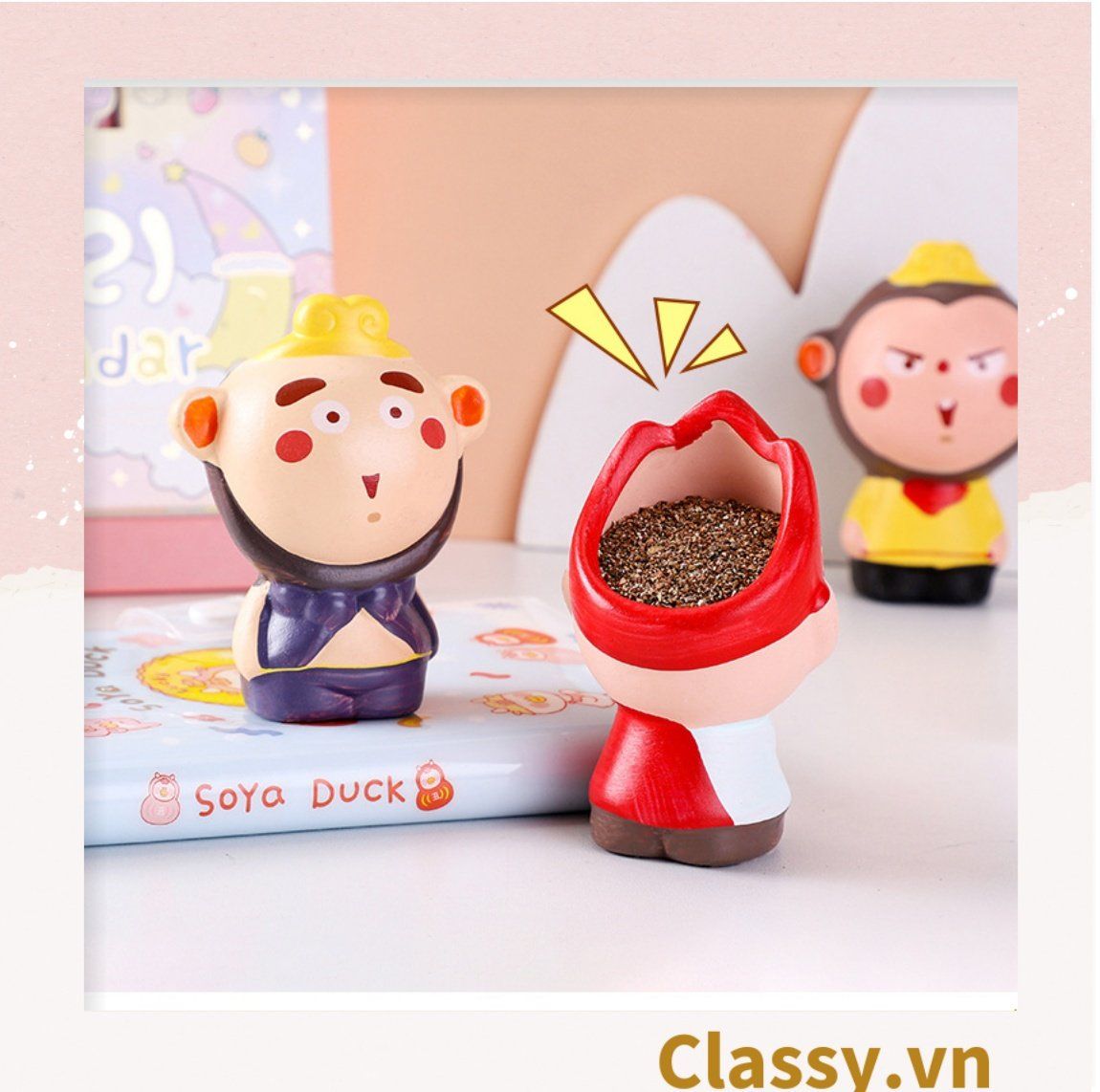  Classy Chậu cây mini hình thầy trò đường tăng siêu dễ thương PK1567 