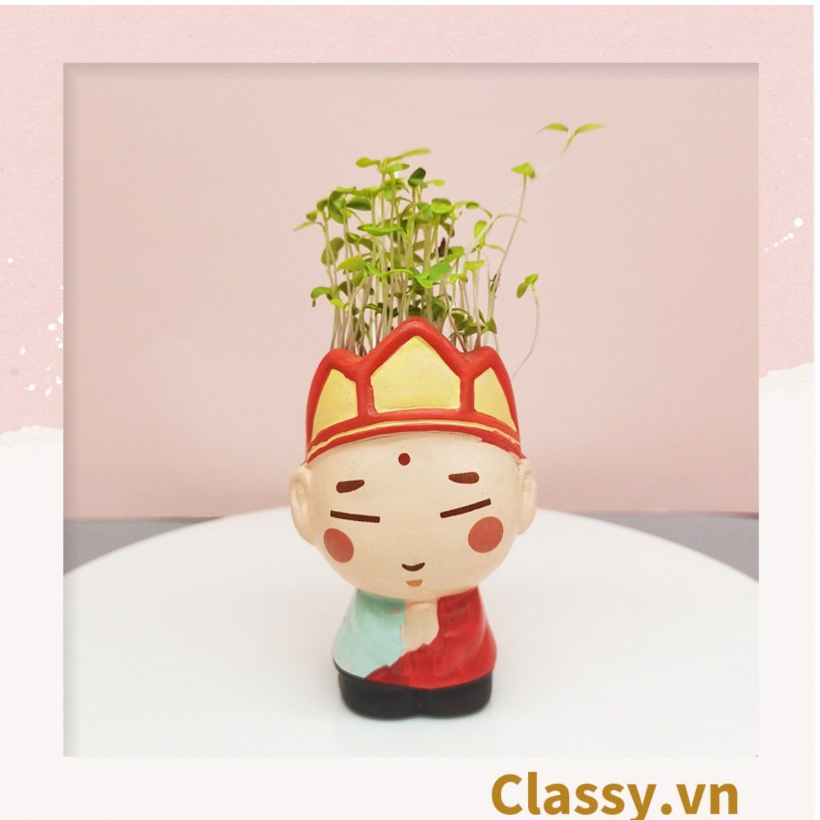  [GIAO HÀNG 7-25 NGÀY] Classy Chậu cây mini hình thầy trò đường tăng siêu dễ thương PK1567 