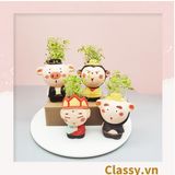  [GIAO HÀNG 7-25 NGÀY] Classy Chậu cây mini hình thầy trò đường tăng siêu dễ thương PK1567 