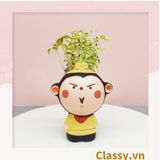  [GIAO HÀNG 7-25 NGÀY] Classy Chậu cây mini hình thầy trò đường tăng siêu dễ thương PK1567 