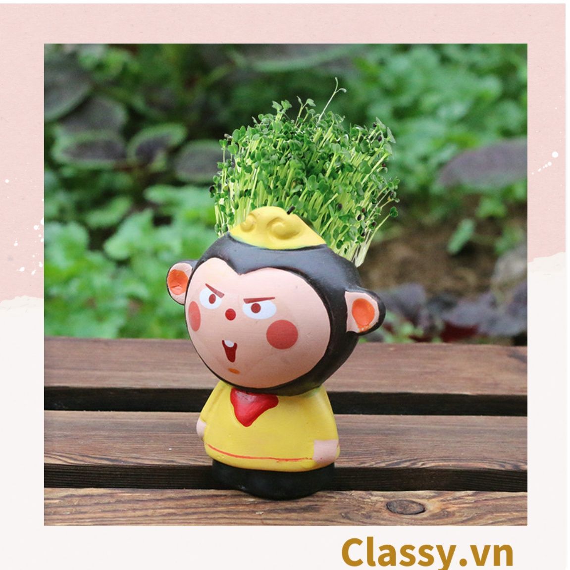  Classy Chậu cây mini hình thầy trò đường tăng siêu dễ thương PK1567 