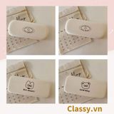  [GIAO HÀNG 7-25 NGÀY]  Classy Hộp đựng mắt kính màu kem, chống sốc, chống trầy xướt PK1568 