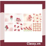  Classy Giấy ghi chú, giấy note họa tiết hoa phong cách hàn quốc PK1569 