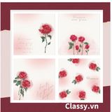  Giấy ghi chú, giấy note họa tiết hoa phong cách hàn quốc PK1569 