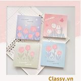  Giấy ghi chú, giấy note họa tiết hoa phong cách hàn quốc PK1569 