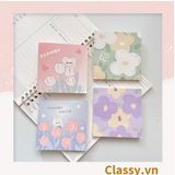  Giấy ghi chú, giấy note họa tiết hoa phong cách hàn quốc PK1569 